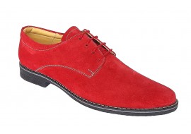 Oferta marimea 42, 43, Pantofi rosii barbati casual - eleganti din piele naturala intoarsa - CARLO LPARVELTG